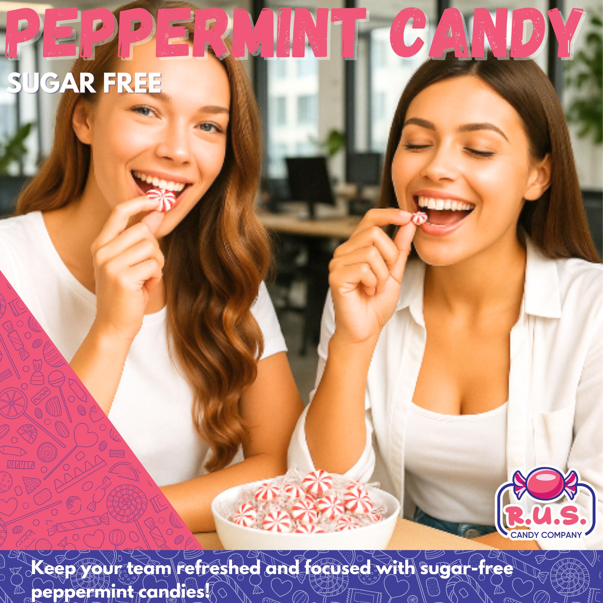 R.U.S. Candy Sugar Free Peppermint Starlight keto-friendly option