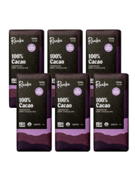 Raaka 100% dark chocolate bar pack showing pure cacao flavor for tasting.