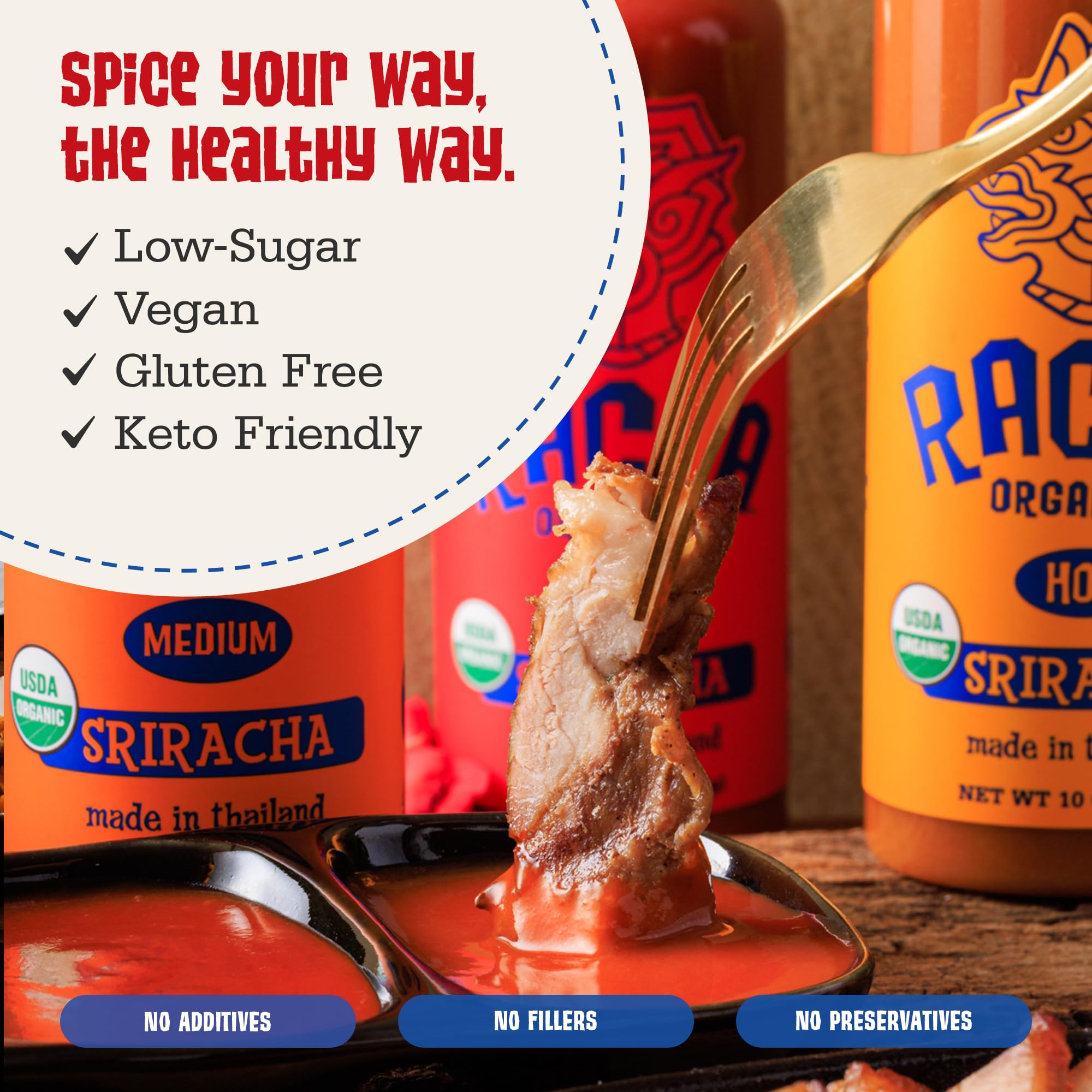 Racha Organics Mild Sriracha adds depth to stir-fries.