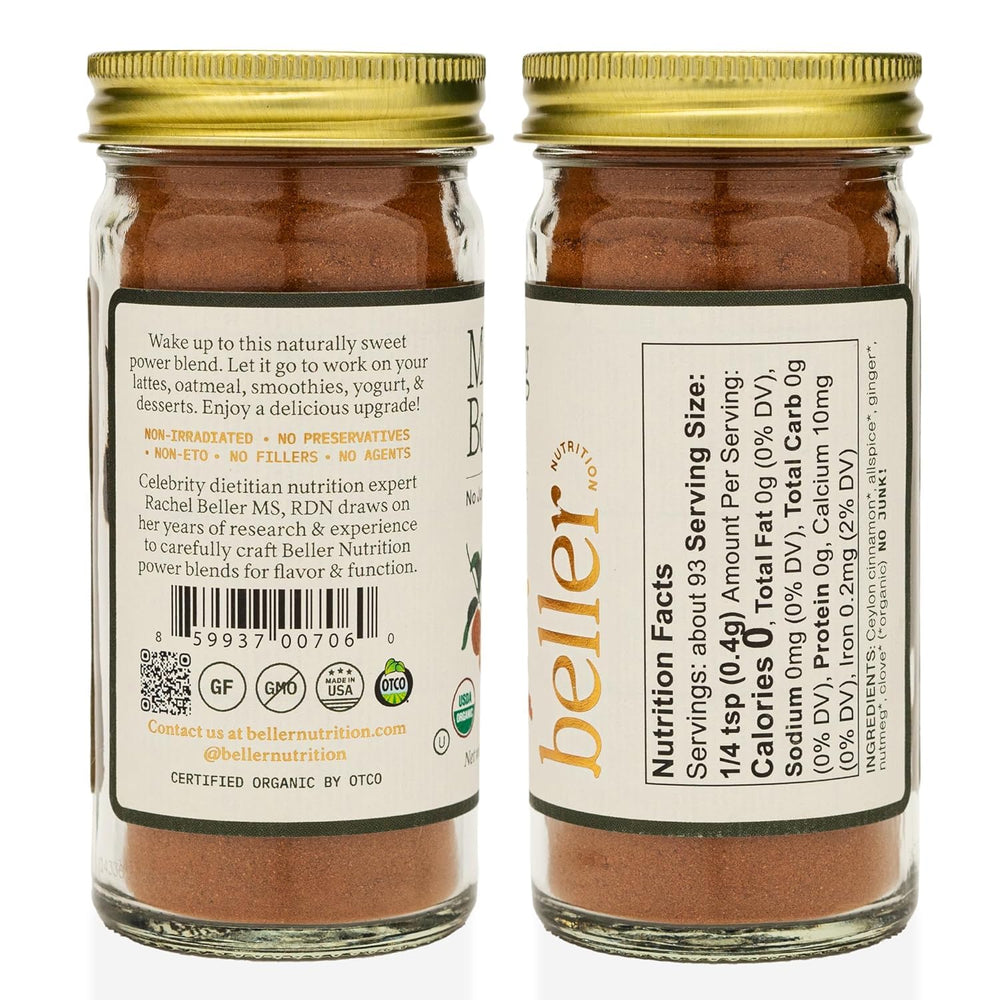 Rachel Beller's Power Pantry cinnamon blend in smoothies packs warm spice and aroma.