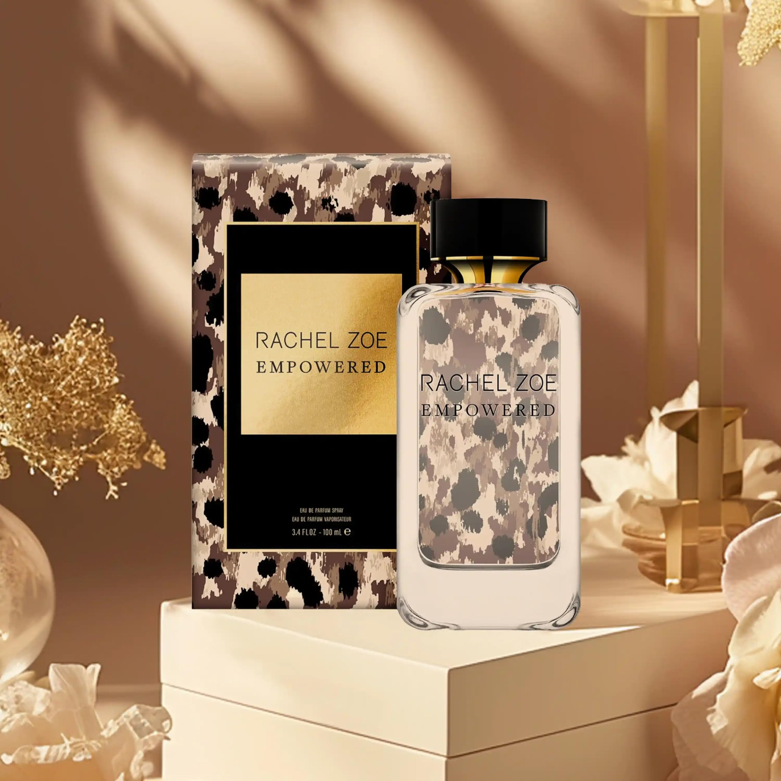 Elegant cap detail on Rachel Zoe Empowered EDP bottle