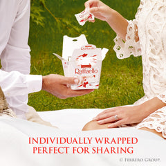 Raffaello creamy almond filling inside a crispy wafer shell for refined bite