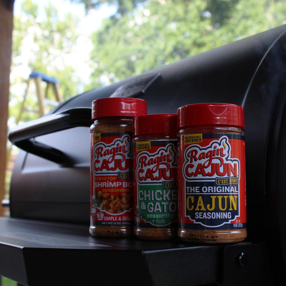 Ragin' Cajun Original Seasoning in kitchen scene, pantry essential