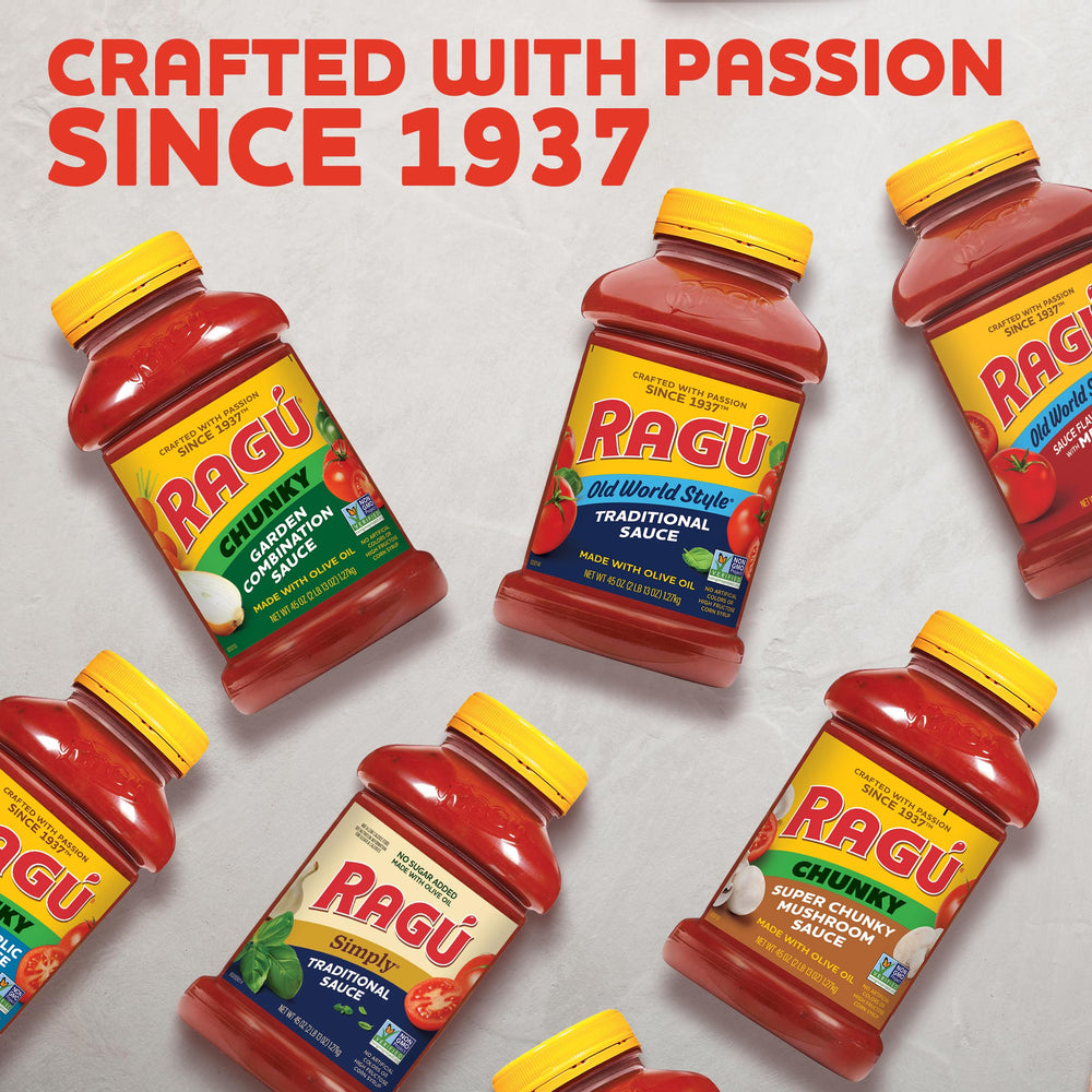 RAGÚ Old World Style Sauce with Meat used in a slow cooker for Italian pot roast.