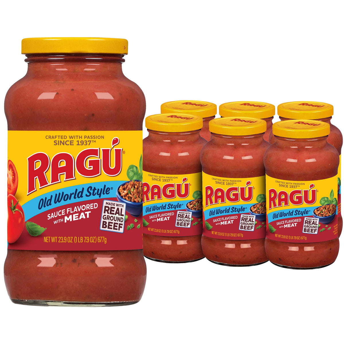 RAGÚ Old World Style with Meat jar ready for quick weeknight pasta dinners