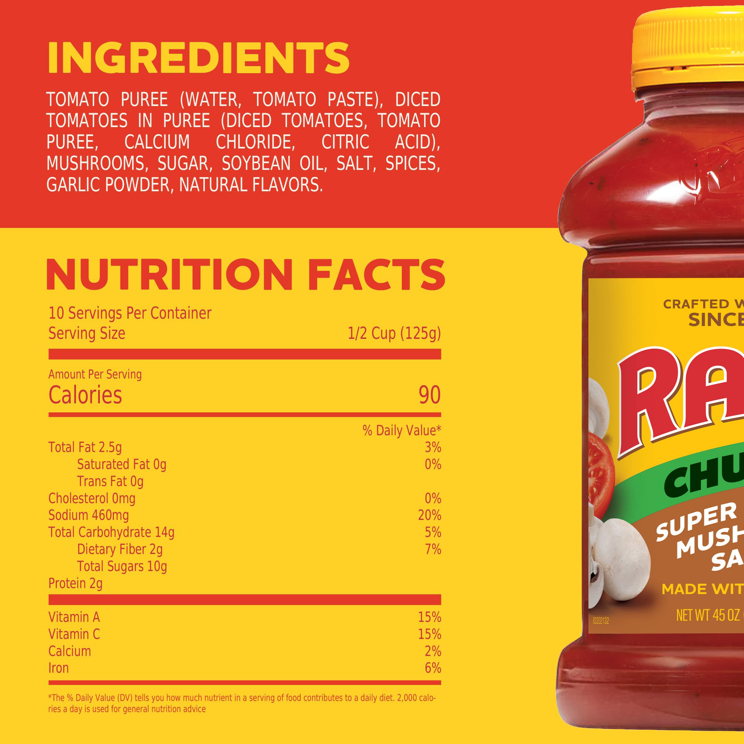45 oz jar ready for family-sized servings and leftovers.