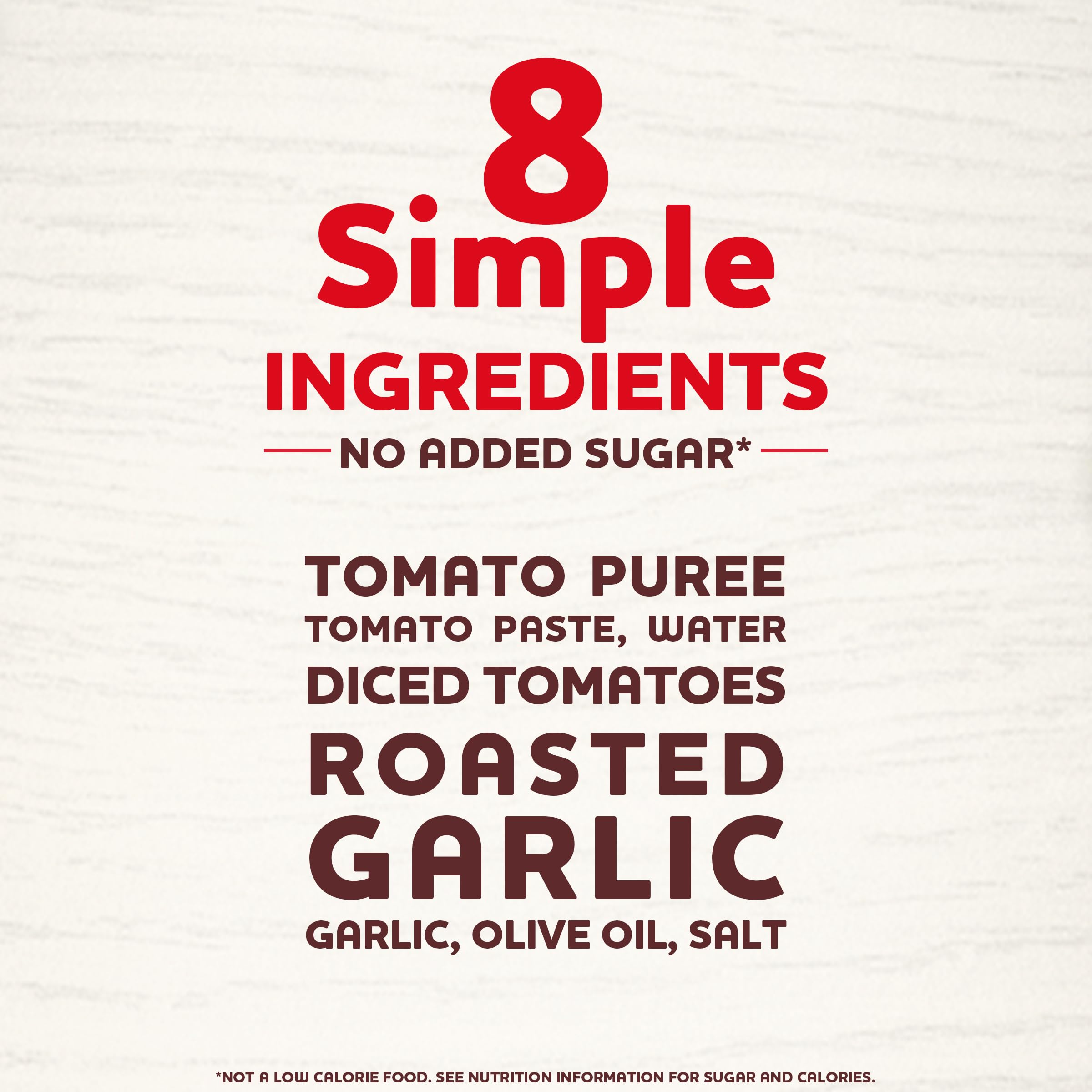 RAGU Simply Roasted Garlic label shows no added sugar promise