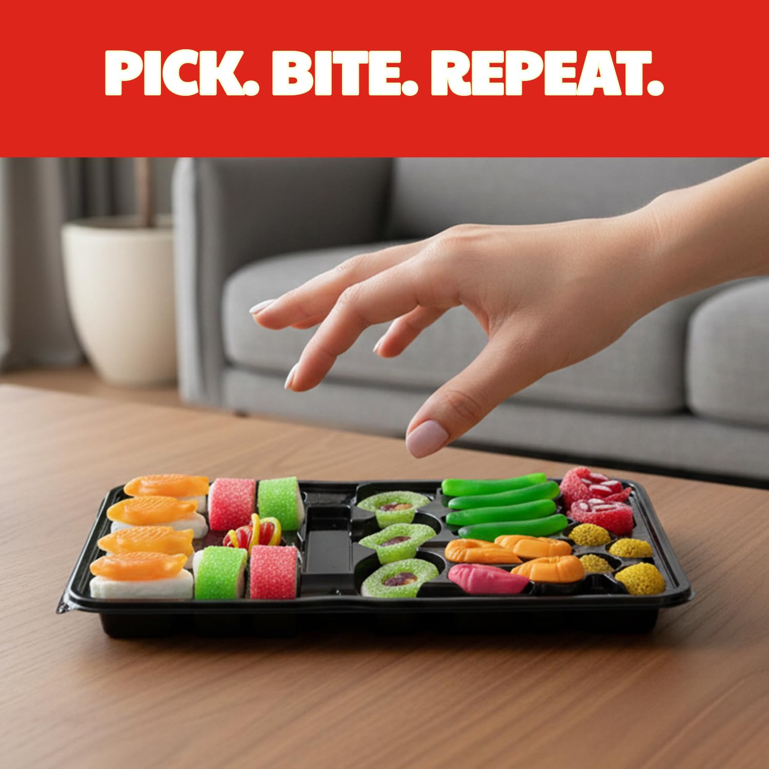 Raindrops fruity layered gummies offer chewy texture and bright flavors.