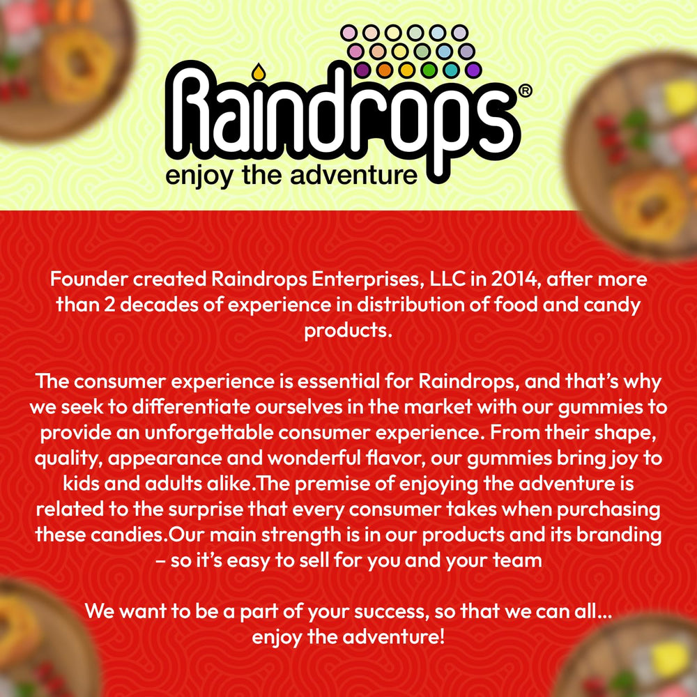 Raindrops Gummy Noodles ready-to-serve snack time setup.