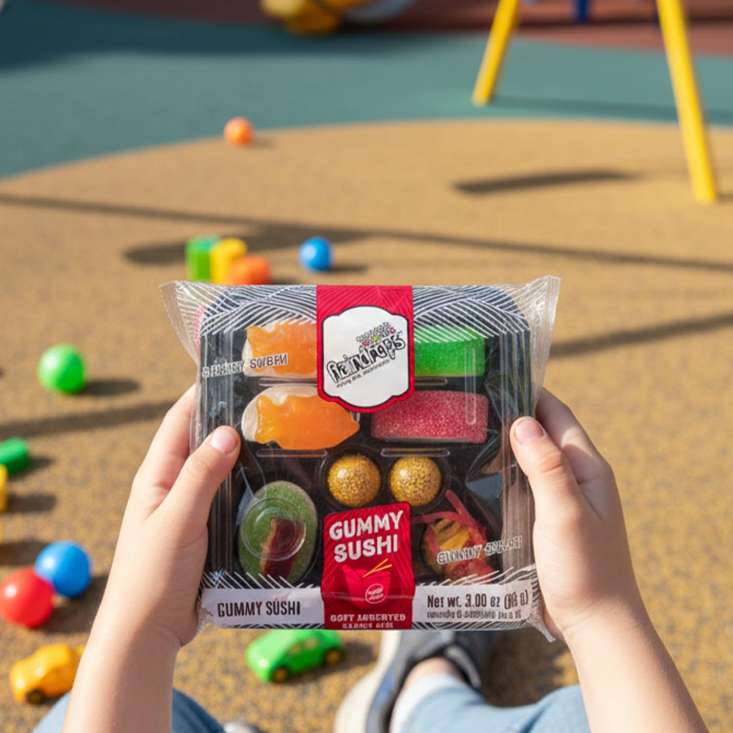 Raindrops gummy sushi 9.5oz Bento Box, perfect for gatherings