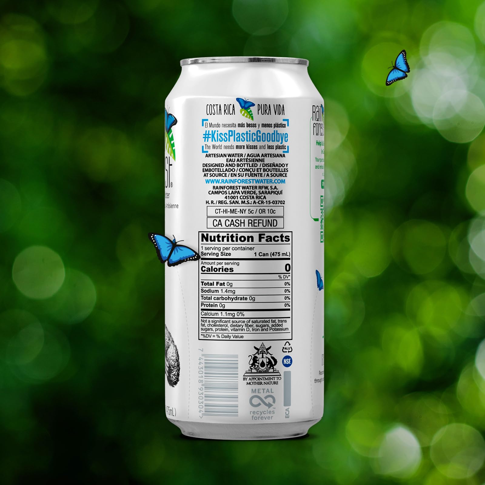 Rainforest Artesian Water 12-pack case closeup recyclable packaging