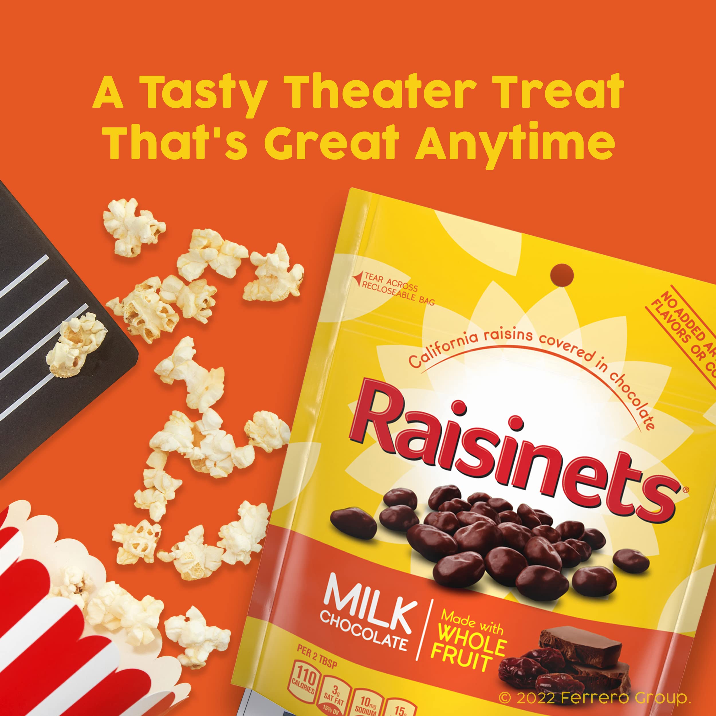 Raisinets milk chocolate-raisins texture close-up looks rich and inviting.