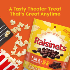 Raisinets milk chocolate-raisins texture close-up looks rich and inviting.