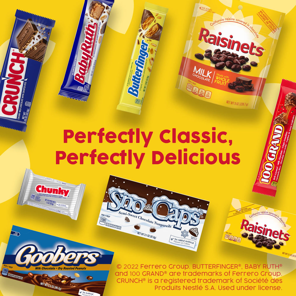Raisinets night-in snack scene highlights family-friendly treat option.