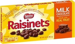 Nestlé Raisinets milk chocolate candy with raisins, ideal for on-the-go snacking