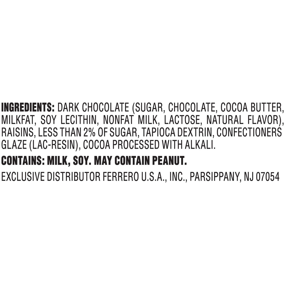 Raisinets stand-up reclosable bag keeps freshness for sharing.