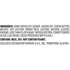 Raisinets stand-up reclosable bag keeps freshness for sharing.