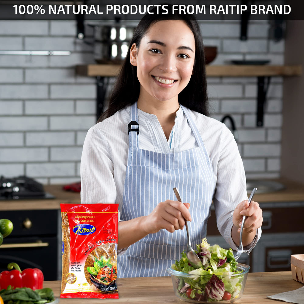 Raitip Ground Chilli direct from Thailand for authentic flavor.