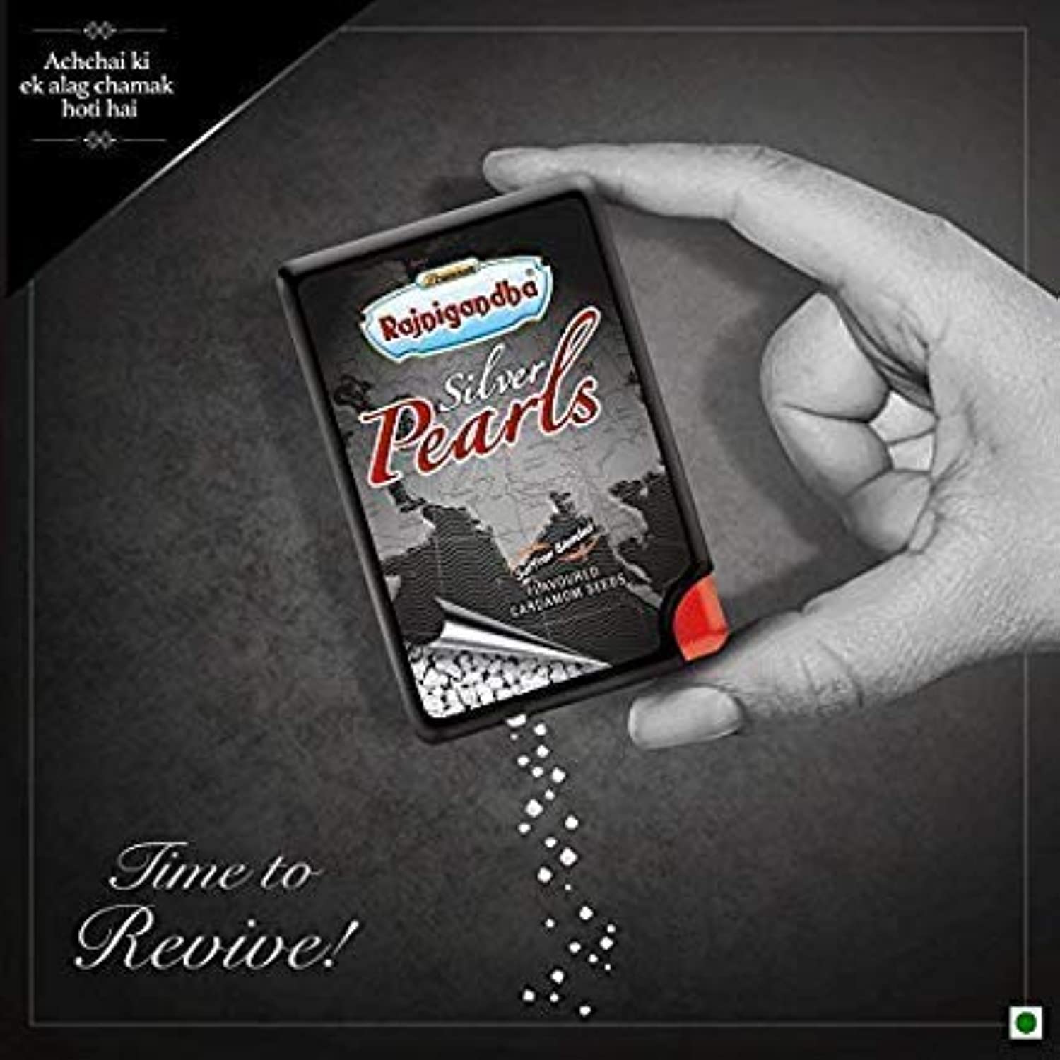 Rajnigandha Silver Pearls back panel showing pack details and quality.