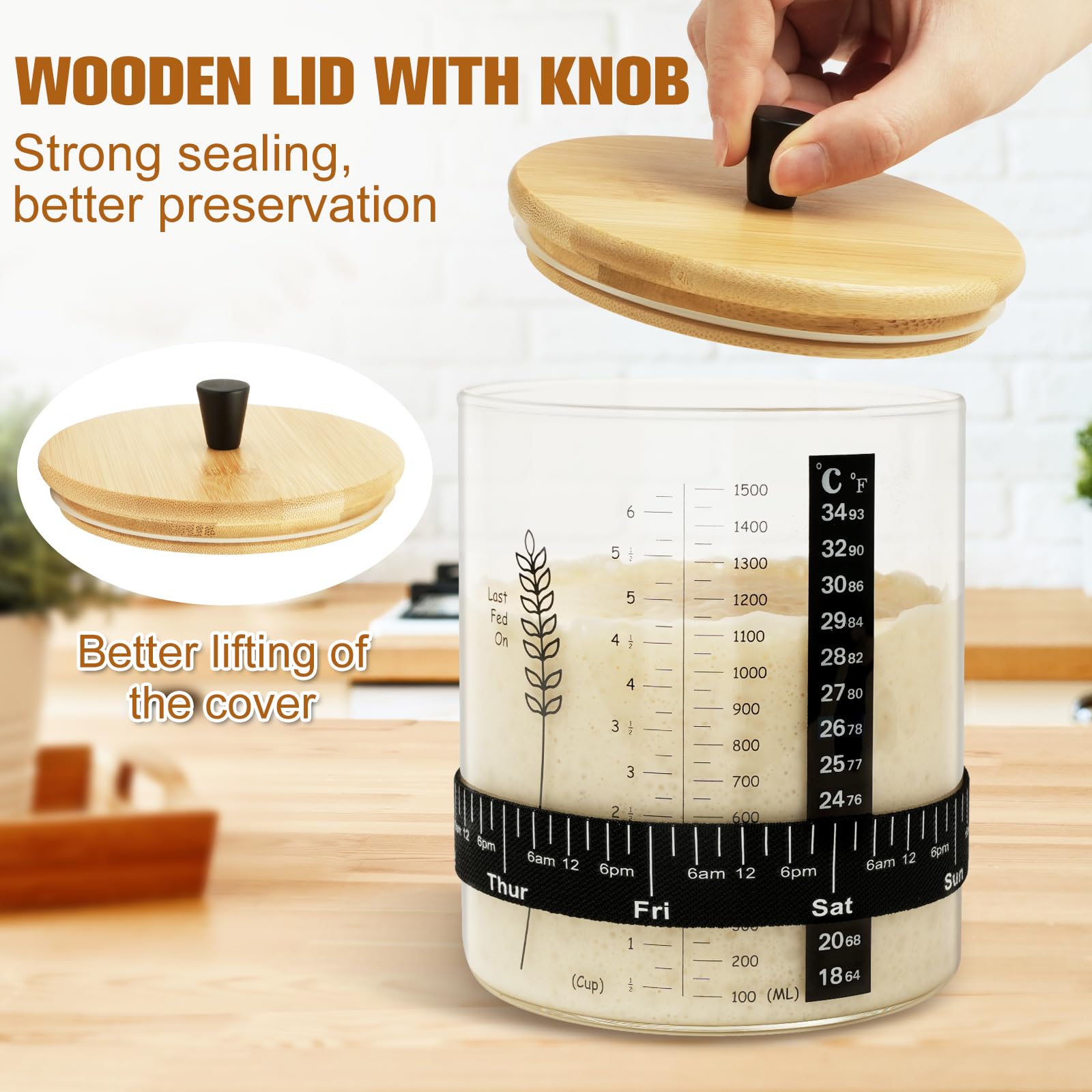 Rakovar breathable cloth cover keeps starter breathable during fermentation