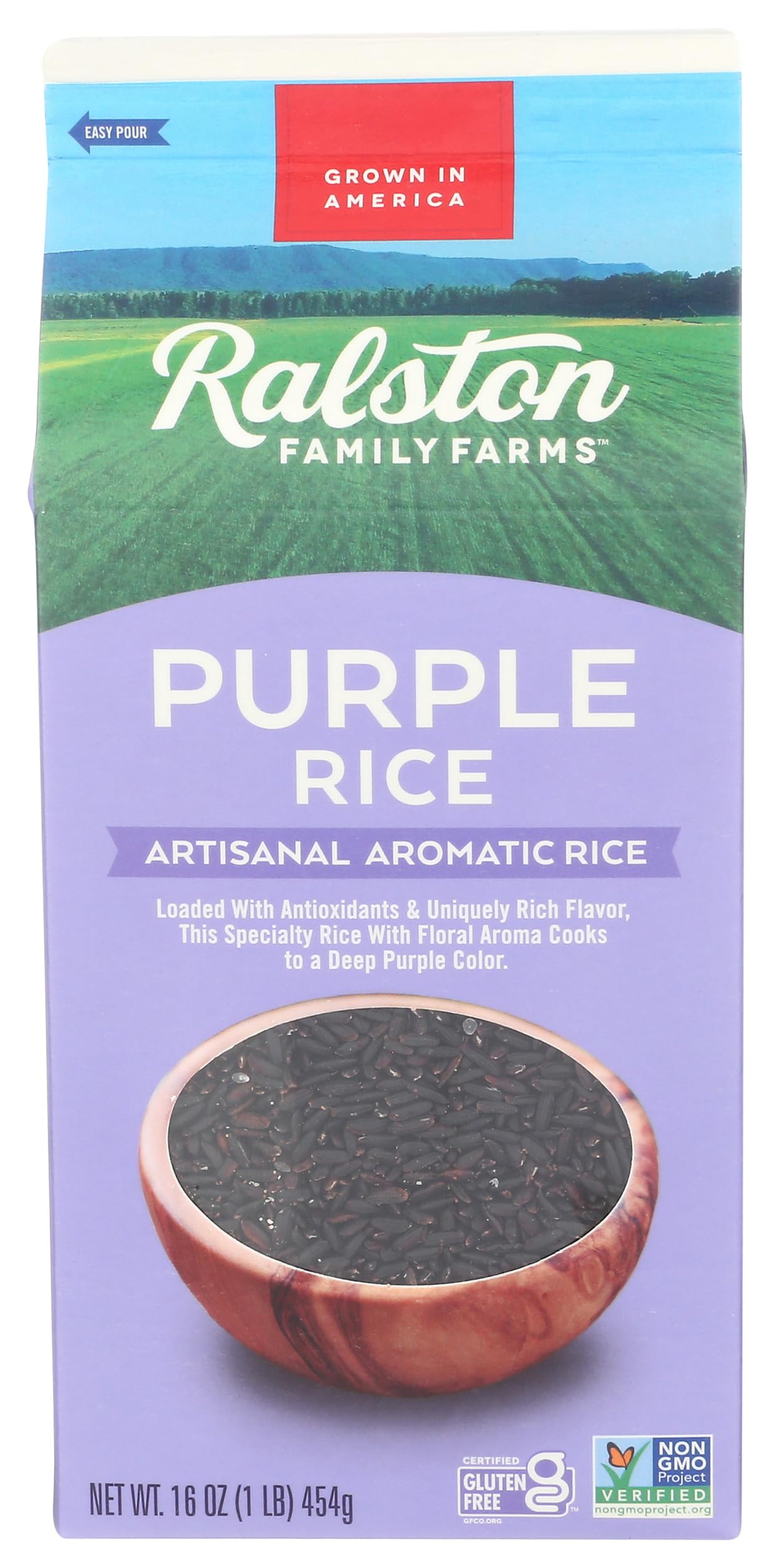 Ralston Purple Rice 3-pack box front, pantry-ready.