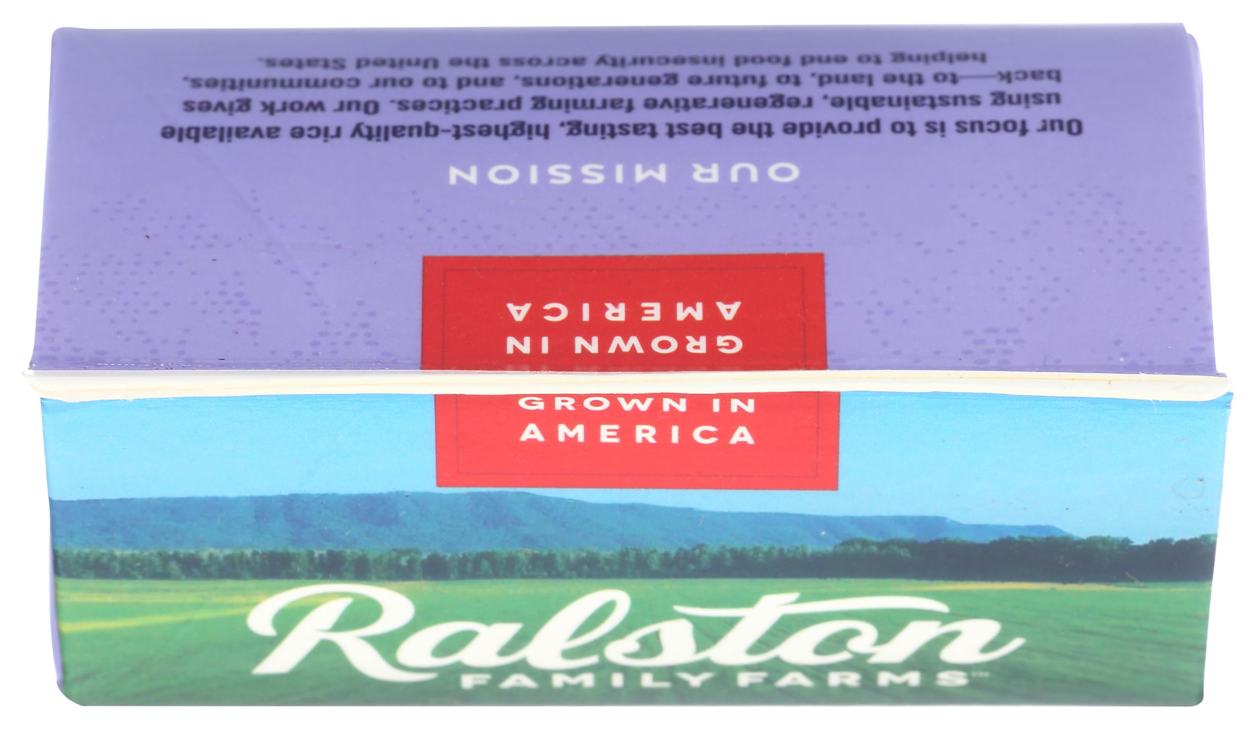 Ralston Purple Rice packaging label highlights 16 oz bags.