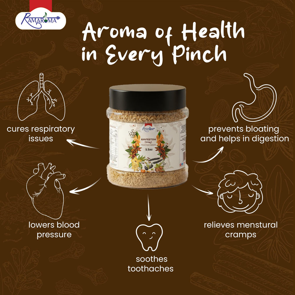 Ramaroma Hing used for digestive-friendly, onion-free cooking