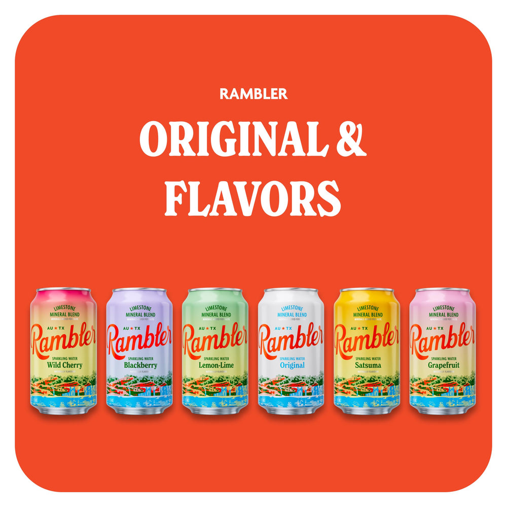RAMBLER AUTX serving chilled—refreshing hydration for workouts.