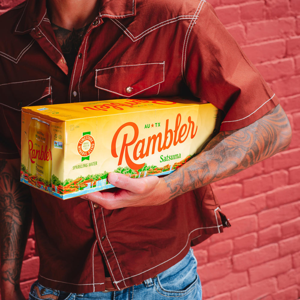 RAMBLER AUTX sparkling bubbles close-up with crisp fizz