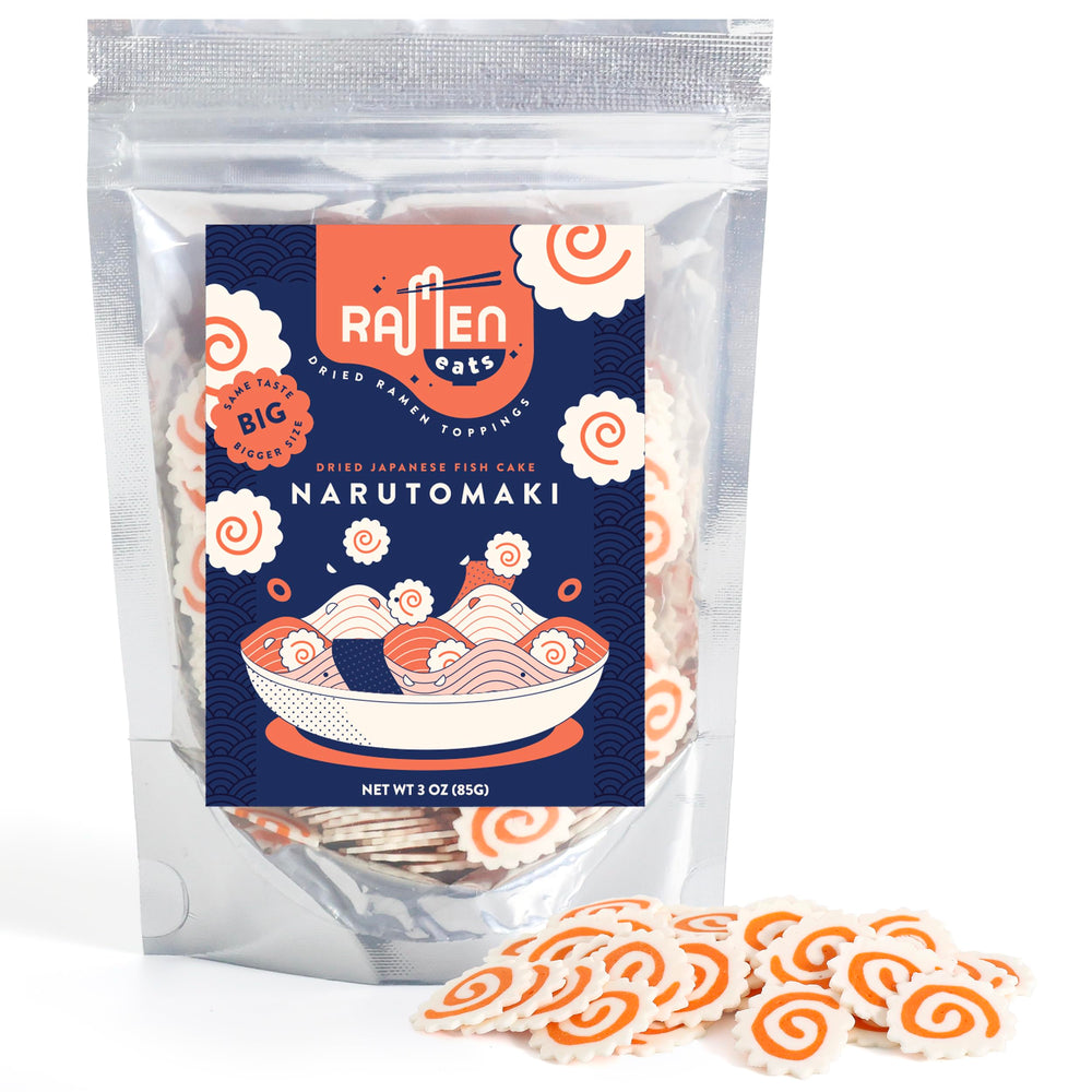 Ramen Eats Narutomaki packaging shows convenient dehydrated topping.