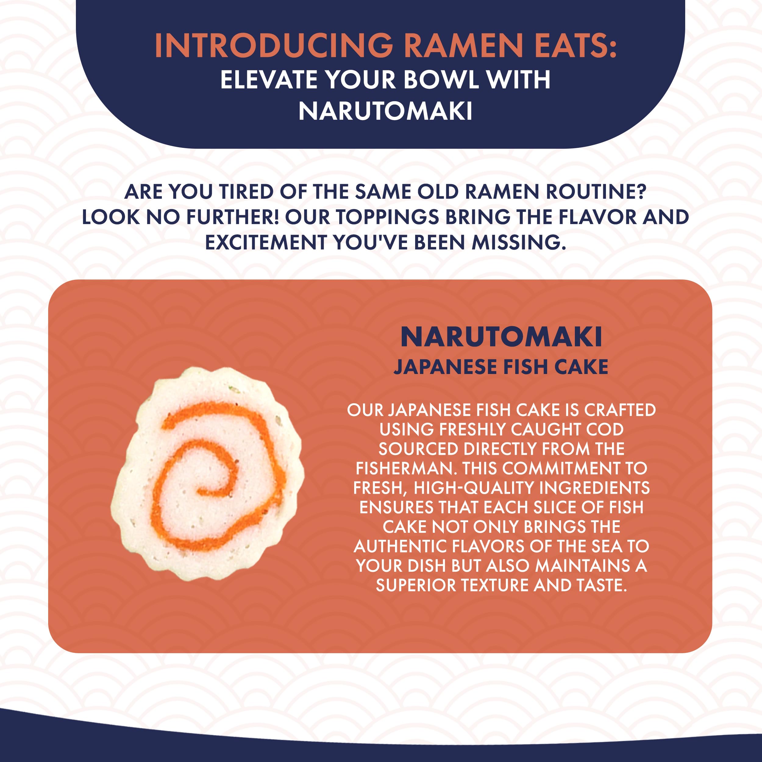 Ramen Eats narutomaki shelf-stable format stores long-term in a pantry