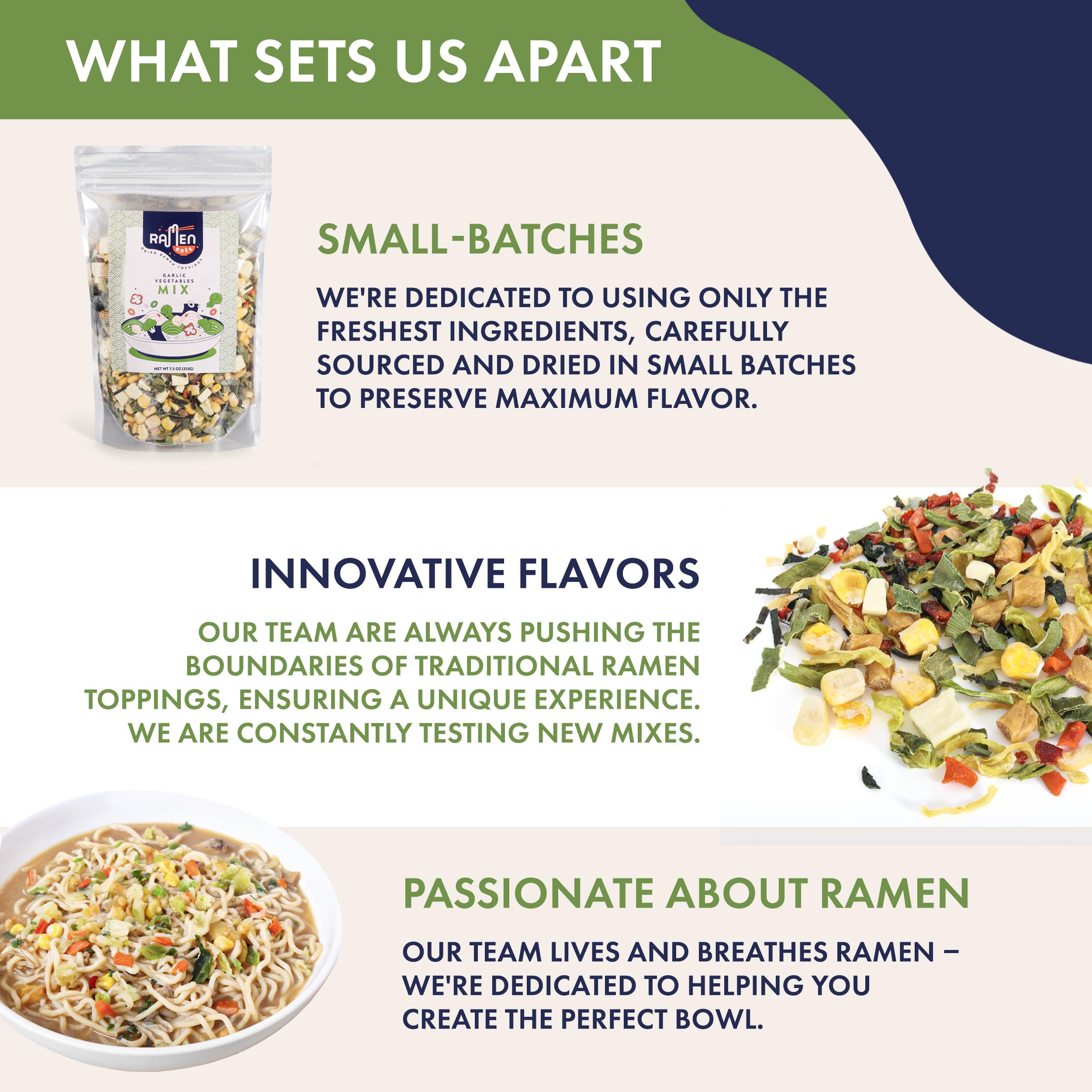 Ramen Eats toppings serving ideas image with meal suggestions and usage
