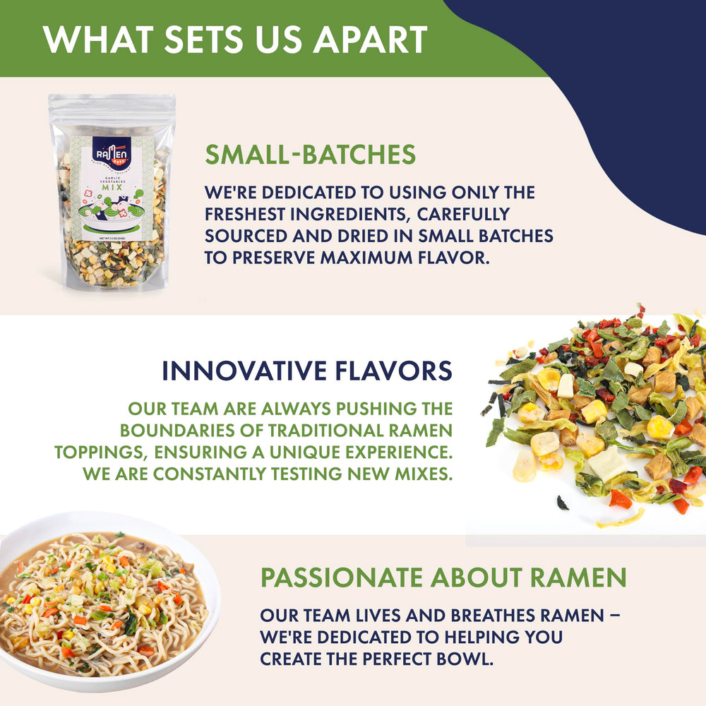 Ramen Eats toppings serving ideas image with meal suggestions and usage