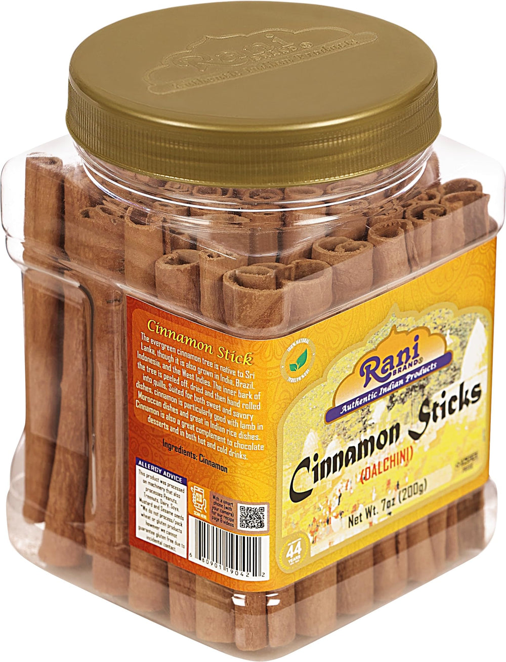 Rani 7oz package delivers premium spice for beverages and baking.