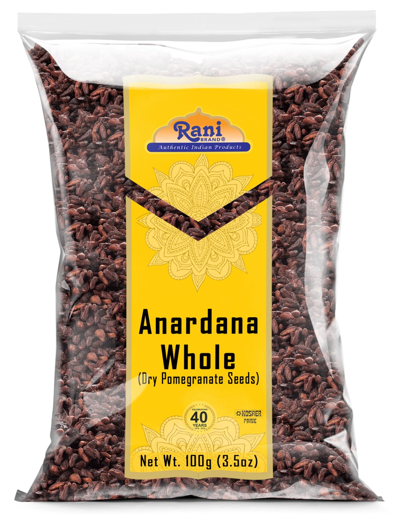 Rani Anardana dry seeds closeup showing natural, preservative-free quality.