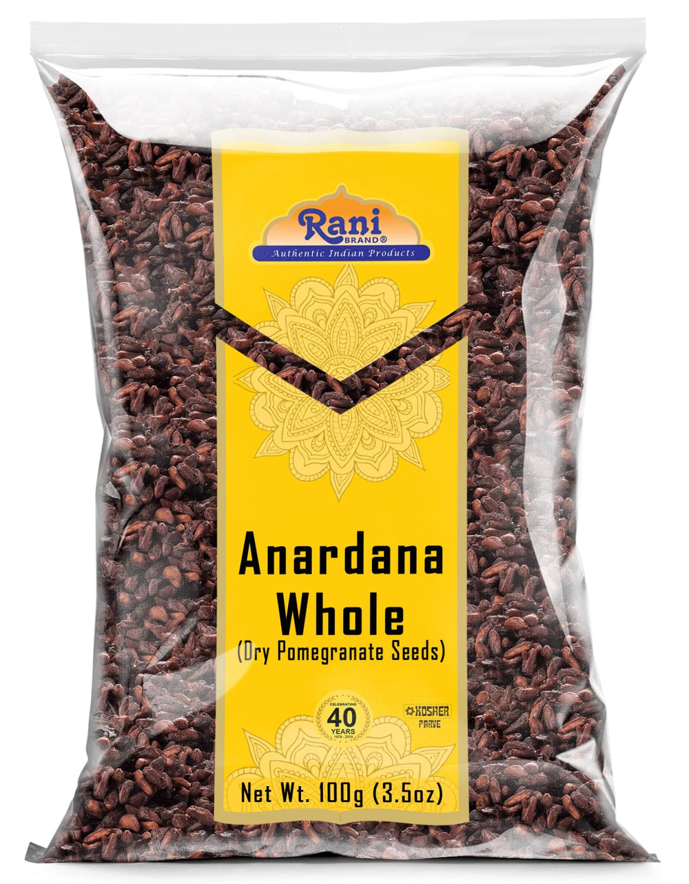 Rani Anardana dry seeds closeup showing natural, preservative-free quality.