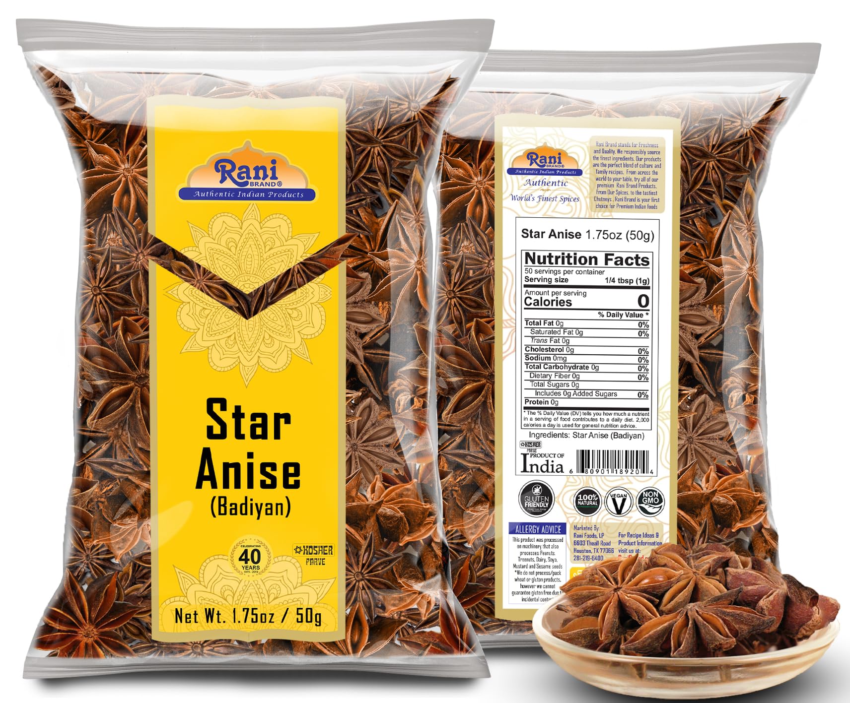 Rani Badian Khatai aromatic pods add depth to soups and roasted meats.