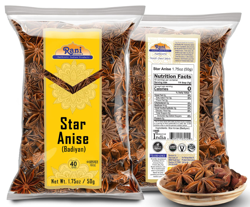 Rani Badian Khatai aromatic pods add depth to soups and roasted meats.