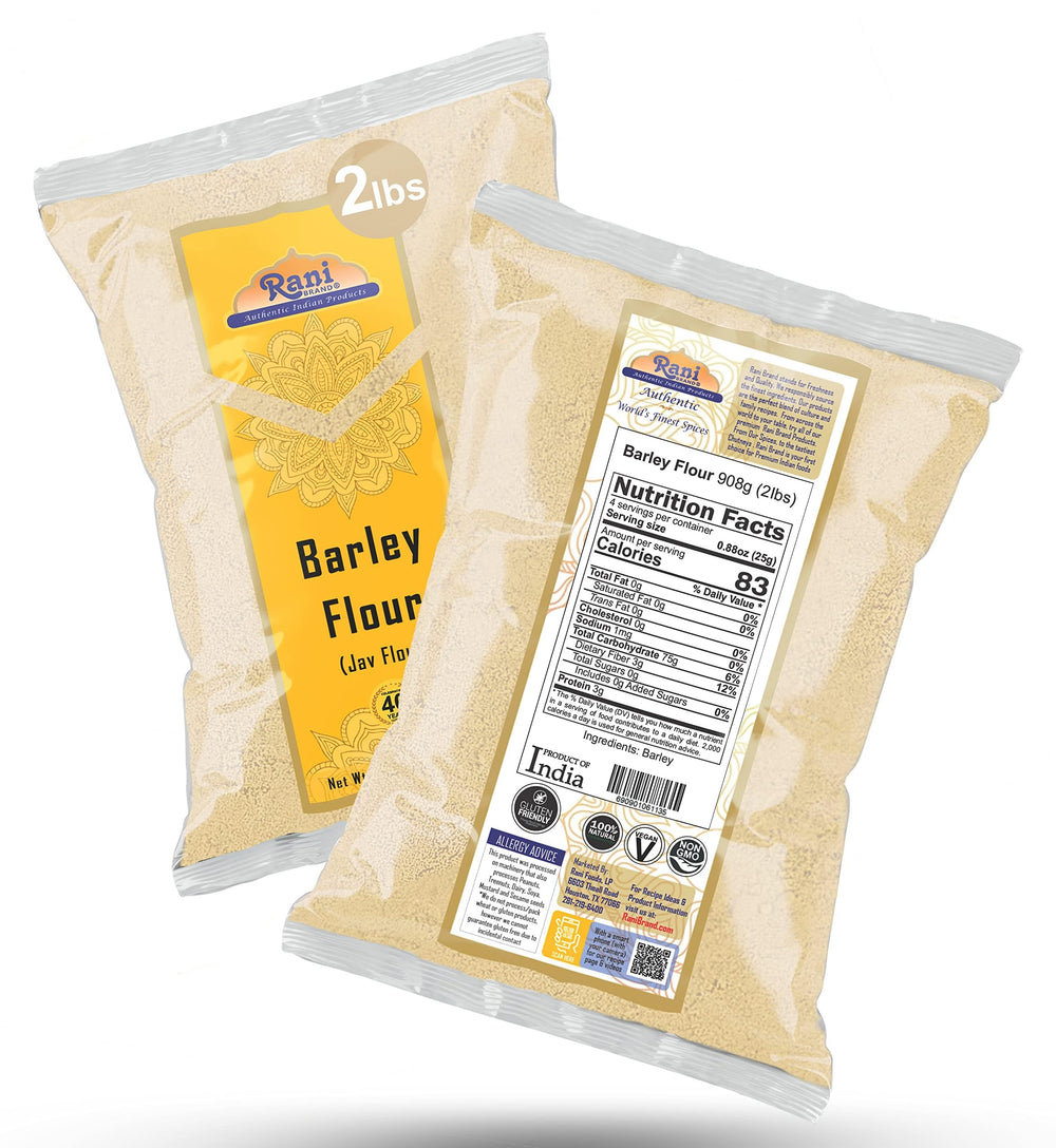 Rani Barley Flour label showing ingredients, non-GMO and Kosher certified.