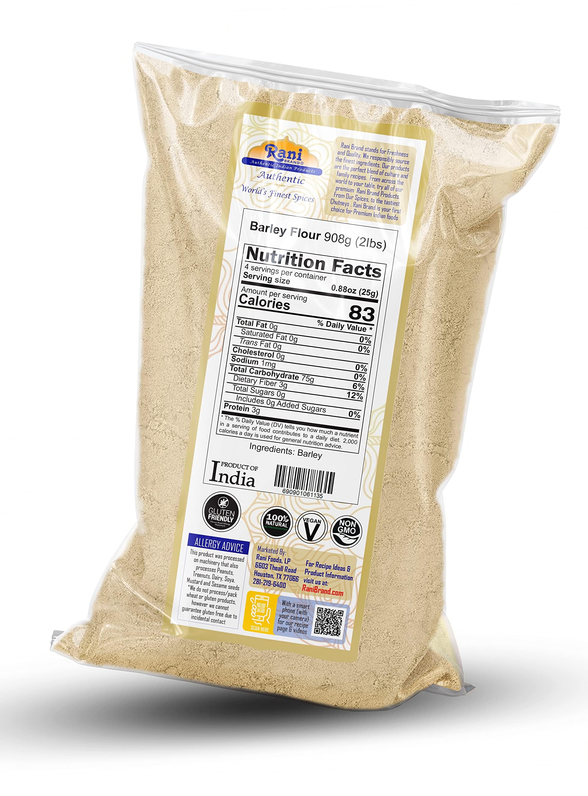 Rani Barley Flour being poured into a bowl, ideal for mildly sweet flavors.