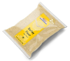 Rani Barley Flour stone-ground closeup, premium quality for baking and cooking.