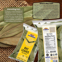 Rani Bay Leaf dry leaves on surface for rich simmered broths.