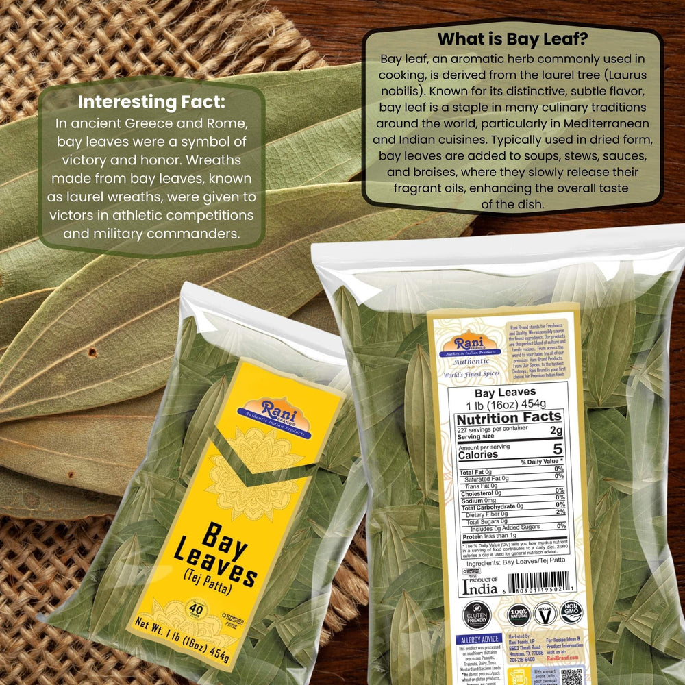 Rani Bay Leaf displayed on spice rack in kitchen