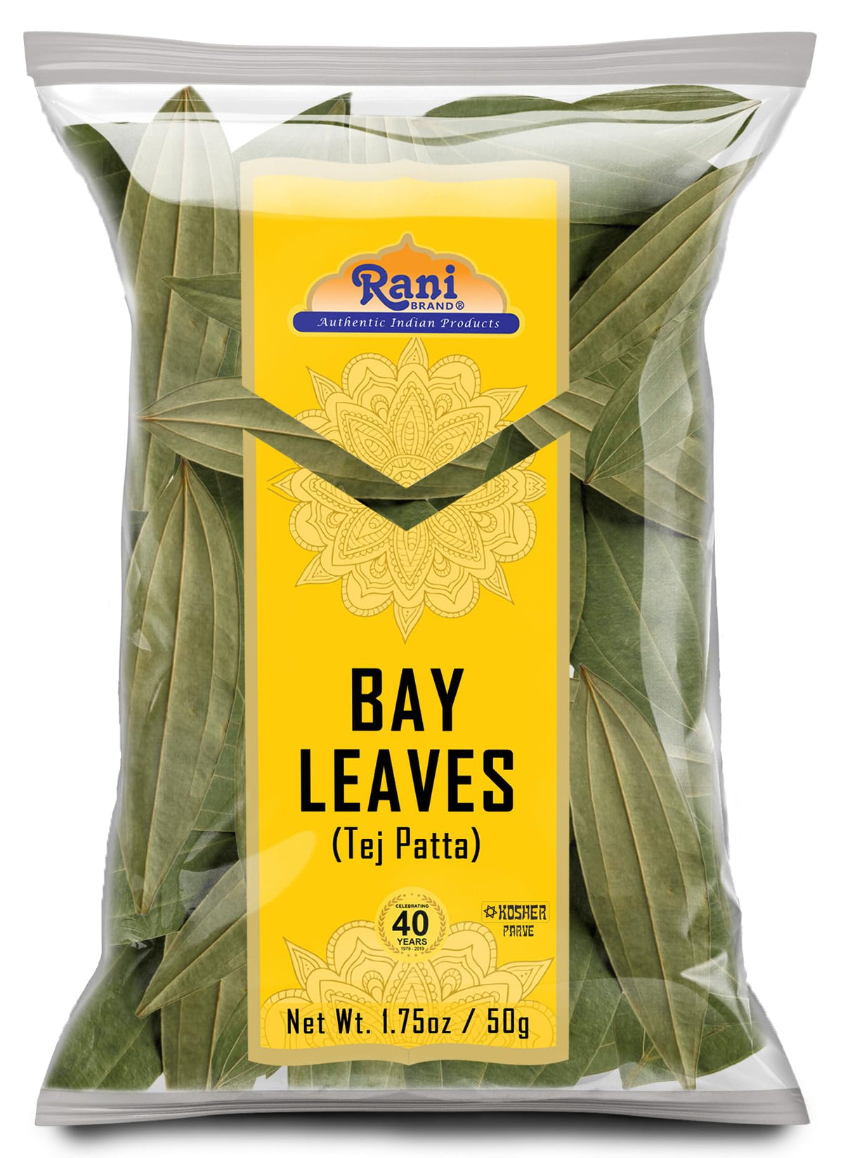 Rani Bay Leaf whole extra large pack enhances Indian dishes with aroma.