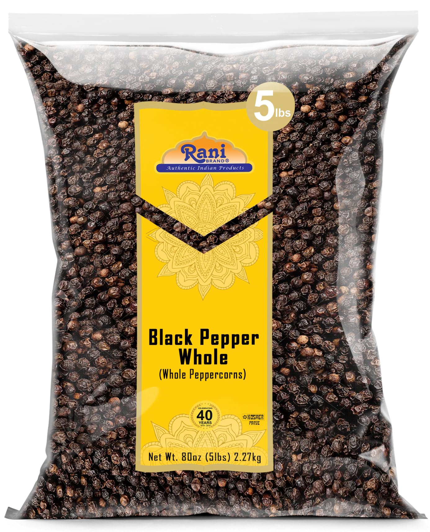 Rani Black Pepper Whole bottle for a fresh grind and bright aroma.