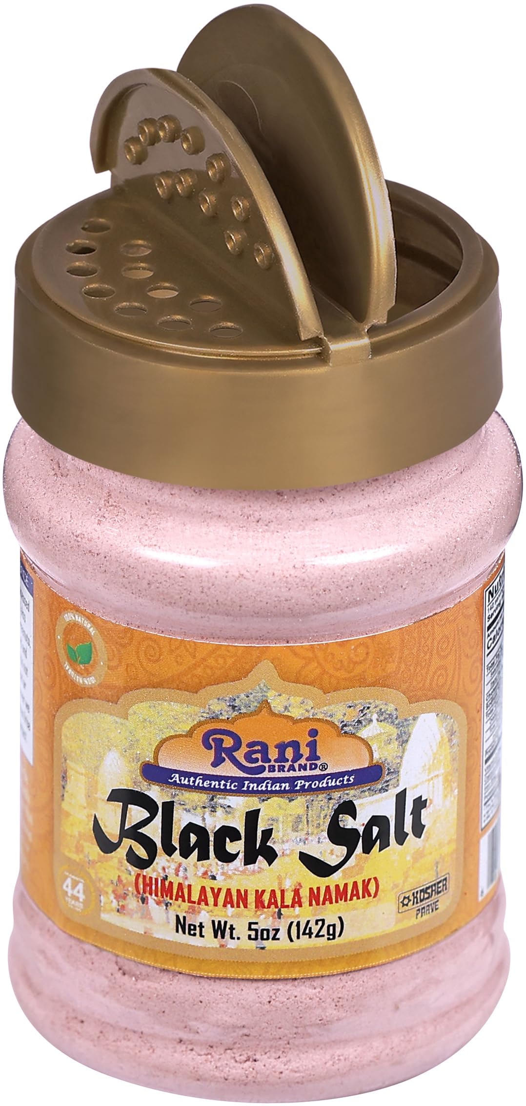 Rani Kala Namak 5oz jar – convenient pantry staple.