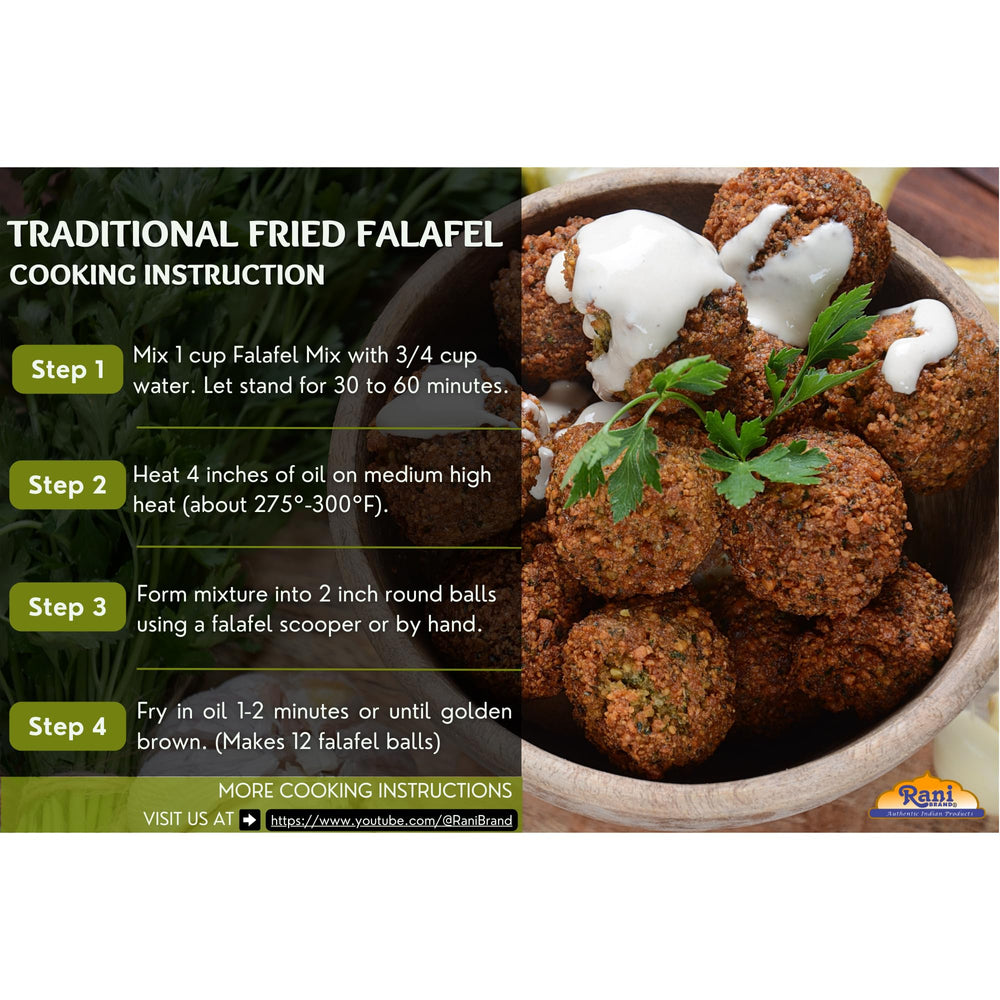 Rani Falafel Mix raw chickpeas and spice blend ready.