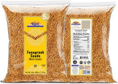 Rani Fenugreek seeds closeup highlights aromatic seeds for flavorful curries.