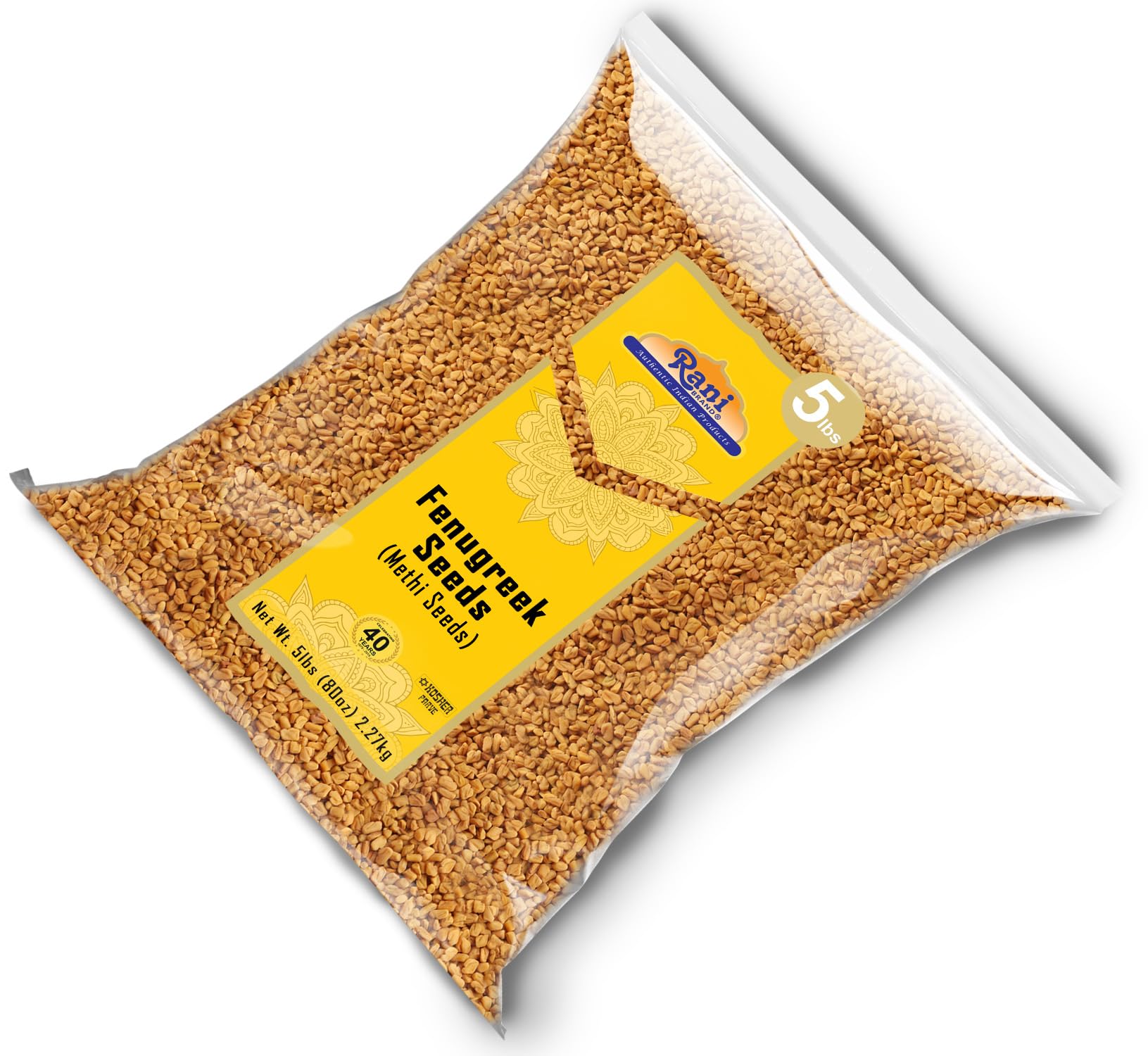 Rani Fenugreek seeds spice rack display for daily cooking.