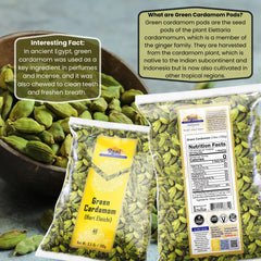 Rani Brand green cardamom pods in a glass jar preserving freshness